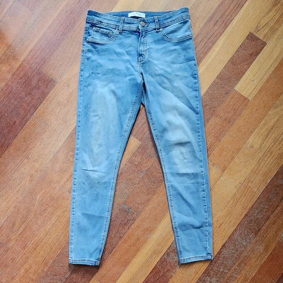 Denim&Co Light Wash Skinny Jeans Size 10